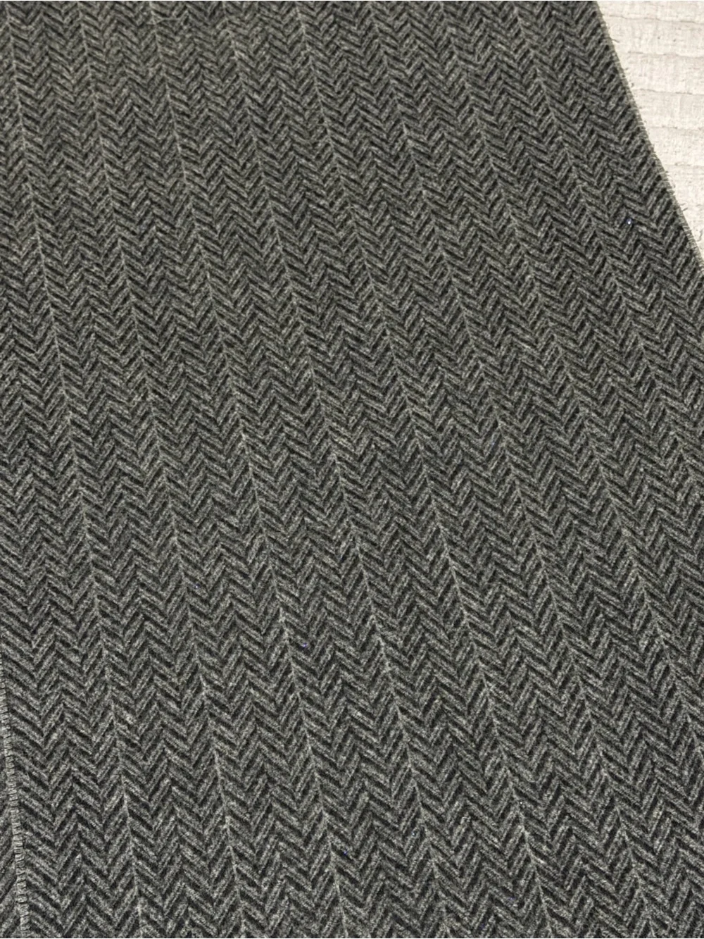 Charcoal Herringbone Men's Wool Scarf